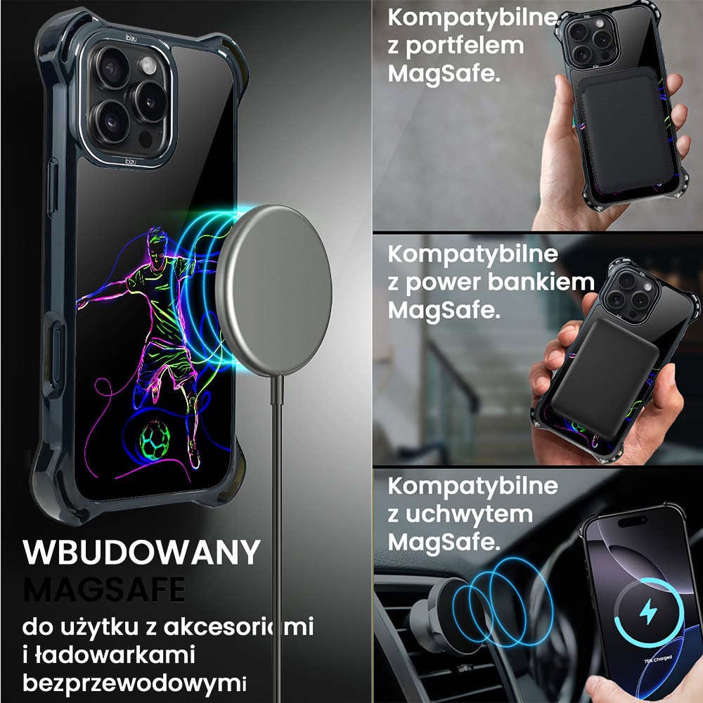 Etui do iPhone 16 Pro Max, Ibizu DropGuard Ultra z MagSafe, #ElectroMove, Moc futball'u (4)