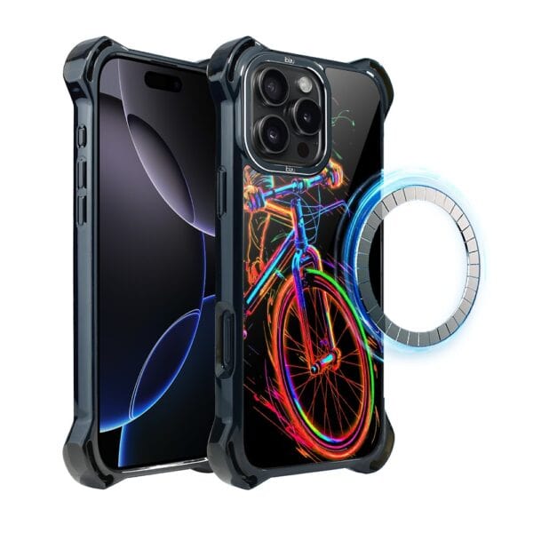 Etui do iPhone 16 Pro IBIZU DropGuard Ultra z MagSafe, #ElectroMove, Rowerowa wibracja