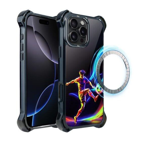 Etui do iPhone 16 Pro Max, Ibizu DropGuard Ultra z MagSafe, #ElectroMove, W rytmie piłki nożnej (4)