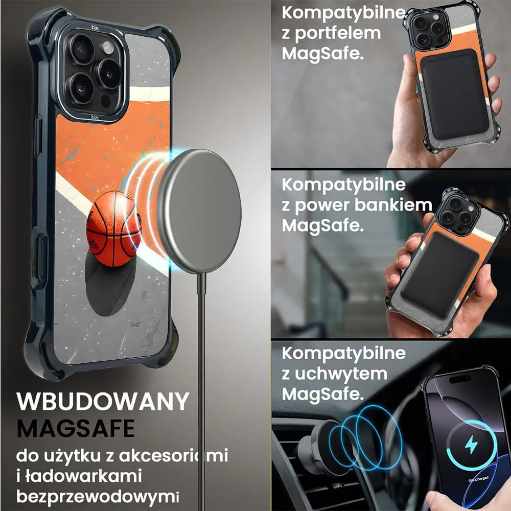 Etui do iPhone 16 Pro Max, Ibizu DropGuard Ultra z MagSafe, Move, Koszykówka (1)
