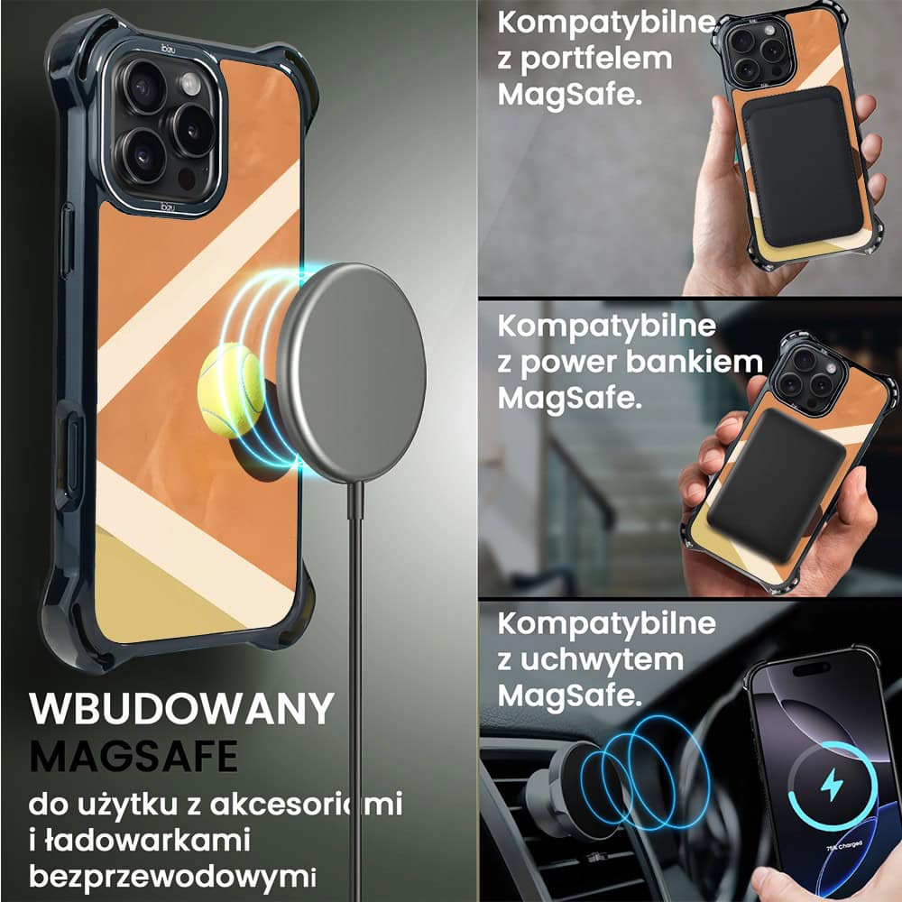 Etui do iPhone 16 Pro Max, Ibizu DropGuard Ultra z MagSafe, Move, Tenis (1)