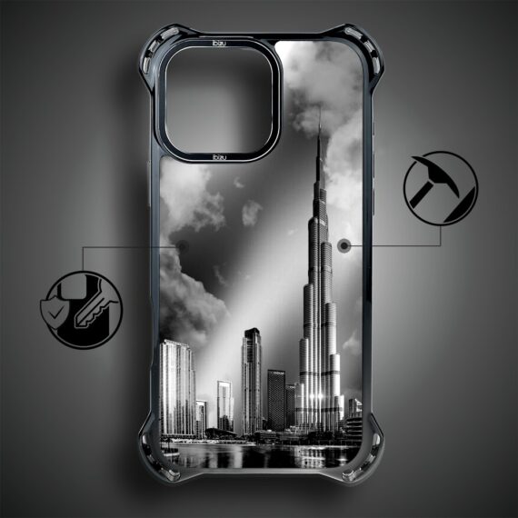 Etui do iPhone 16 Pro Max, Ibizu DropGuard Ultra z MagSafe, Noir City, Burj Khalifa (2)
