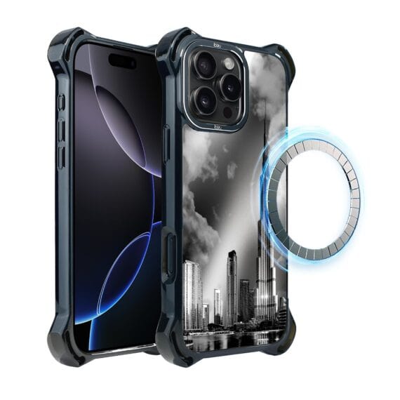 Etui do iPhone 16 Pro Max, Ibizu DropGuard Ultra z MagSafe, Noir City, Burj Khalifa (4)
