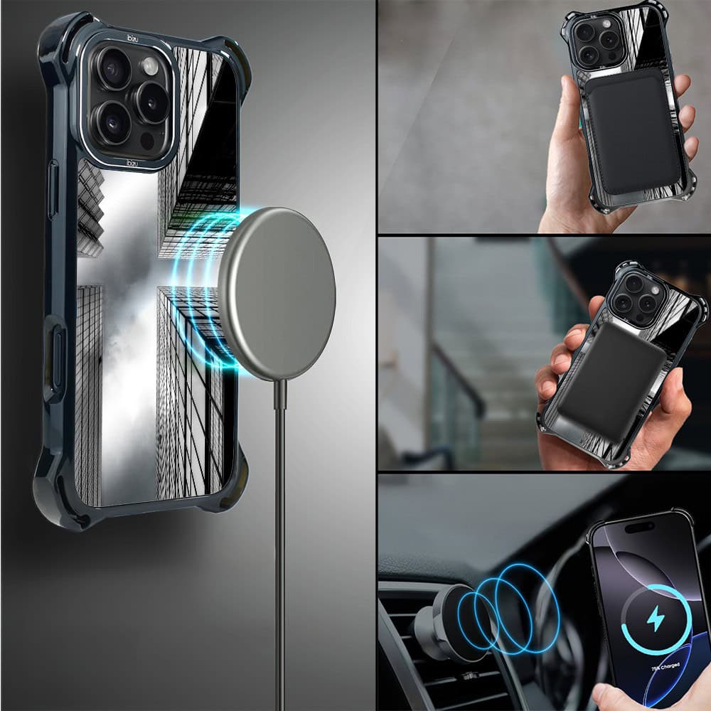 Etui do iPhone 16 Pro Max, Ibizu DropGuard Ultra z MagSafe, Noir City, Drapacze Chmur (1)