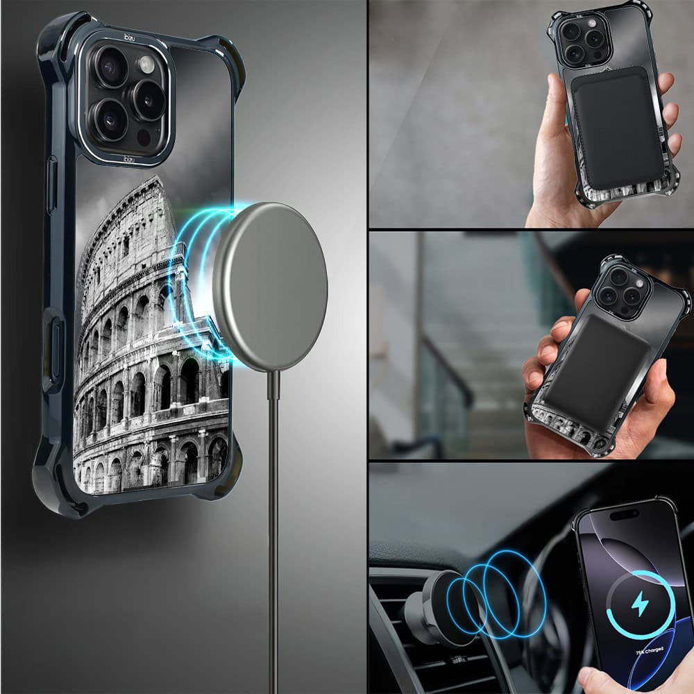 Etui do iPhone 16 Pro Max, Ibizu DropGuard Ultra z MagSafe, Noir City, Koloseum (1)