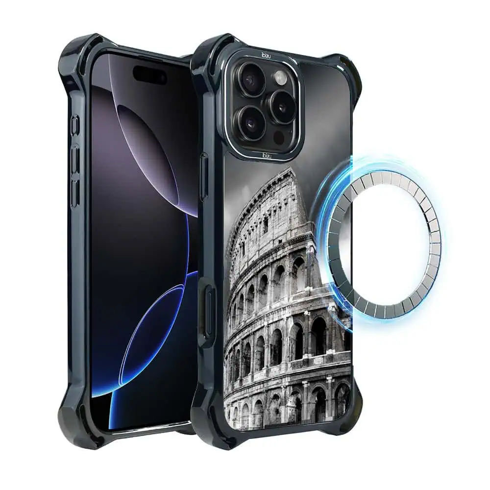 Etui do iPhone 16 Pro, Ibizu DropGuard Ultra z MagSafe, Noir City, Koloseum
