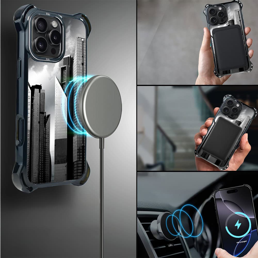 Etui do iPhone 16 Pro Max, Ibizu DropGuard Ultra z MagSafe, Noir City, Manhattan (1)