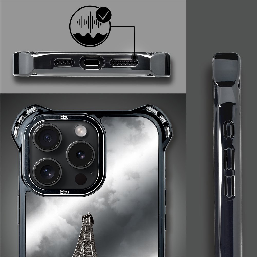 Etui do iPhone 16 Pro Max, Ibizu DropGuard Ultra z MagSafe, Noir City, Wieża Eiffla (6)