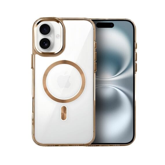 Etui do iPhone 16 Super Hybrid z MagSafe, twardy tył, metalowe ozdoby, tytan pustynny (3)