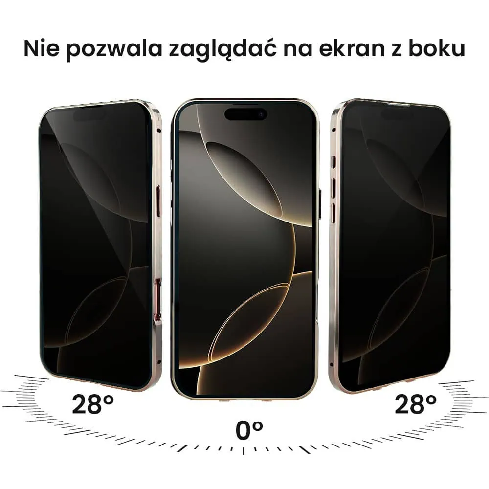 Obudowa do iPhone 16 Pro, podwójna szyba i aluminium 360° przód + tył magnetyczna,