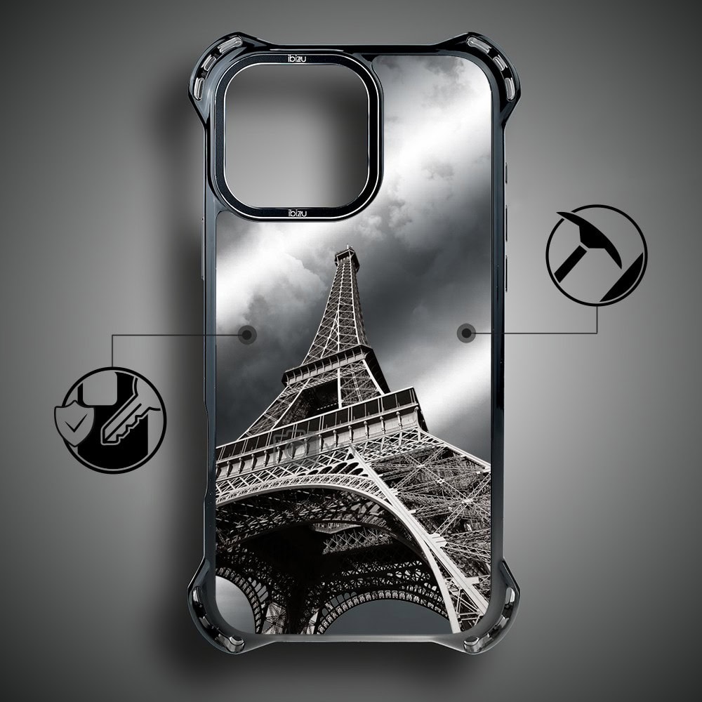 Etui do iPhone 14 Pro Max, Ibizu DropGuard Ultra z MagSafe, Noir City, Wieża Eiffla (1)