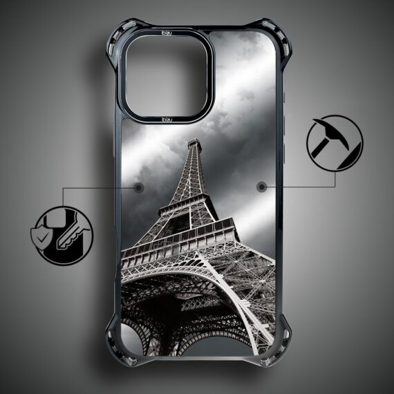 Etui do iPhone 15 Pro Max, Ibizu DropGuard Ultra z MagSafe, Noir City, Wieża Eiffla (1)