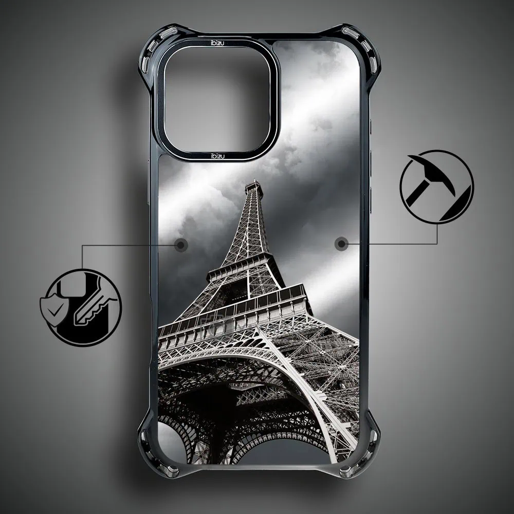 Etui do iPhone 15 Pro Max, Ibizu DropGuard Ultra z MagSafe, Noir City, Wieża Eiffla (1)