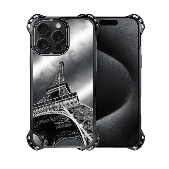 Etui do iPhone 15 Pro Max, Ibizu DropGuard Ultra z MagSafe, Noir City, Wieża Eiffla (8)