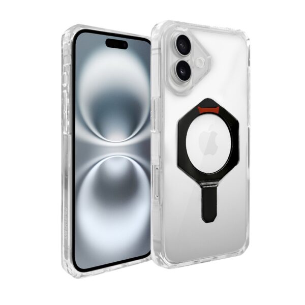 Etui do iPhone 16 HexArmor Skin Stand, twarde z podstawką, czarne