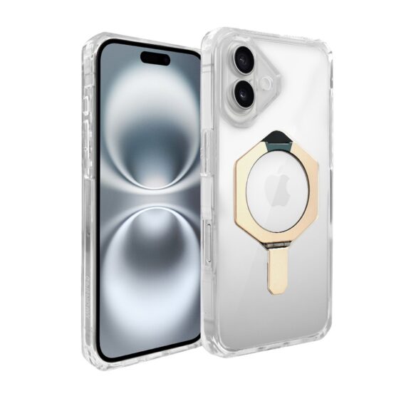 Etui do iPhone 16 HexArmor Skin Stand, twarde z podstawką, tytan pustynny (2)