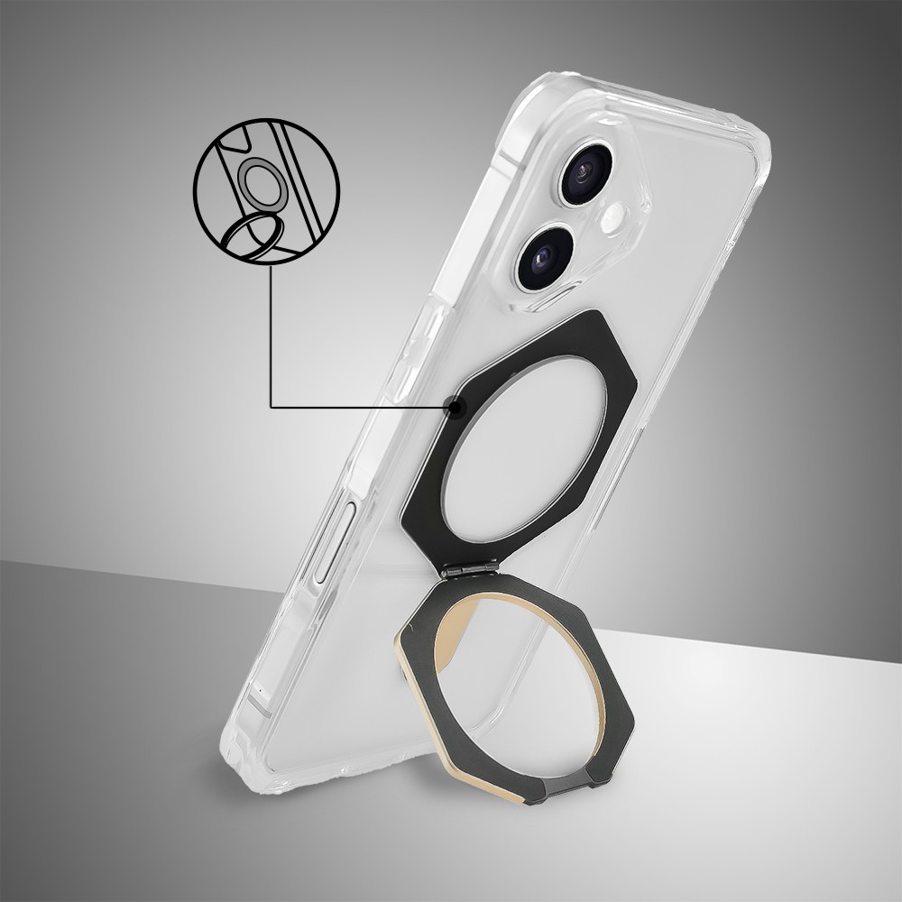 Etui do iPhone 16 HexArmor Skin Stand, twarde z podstawką, tytan pustynny (3)