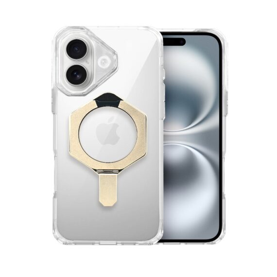 Etui do iPhone 16 HexArmor Skin Stand, twarde z podstawką, tytan pustynny (4)