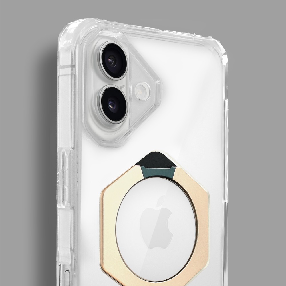 Etui do iPhone 16 HexArmor Skin Stand, twarde z podstawką, tytan pustynny (6)