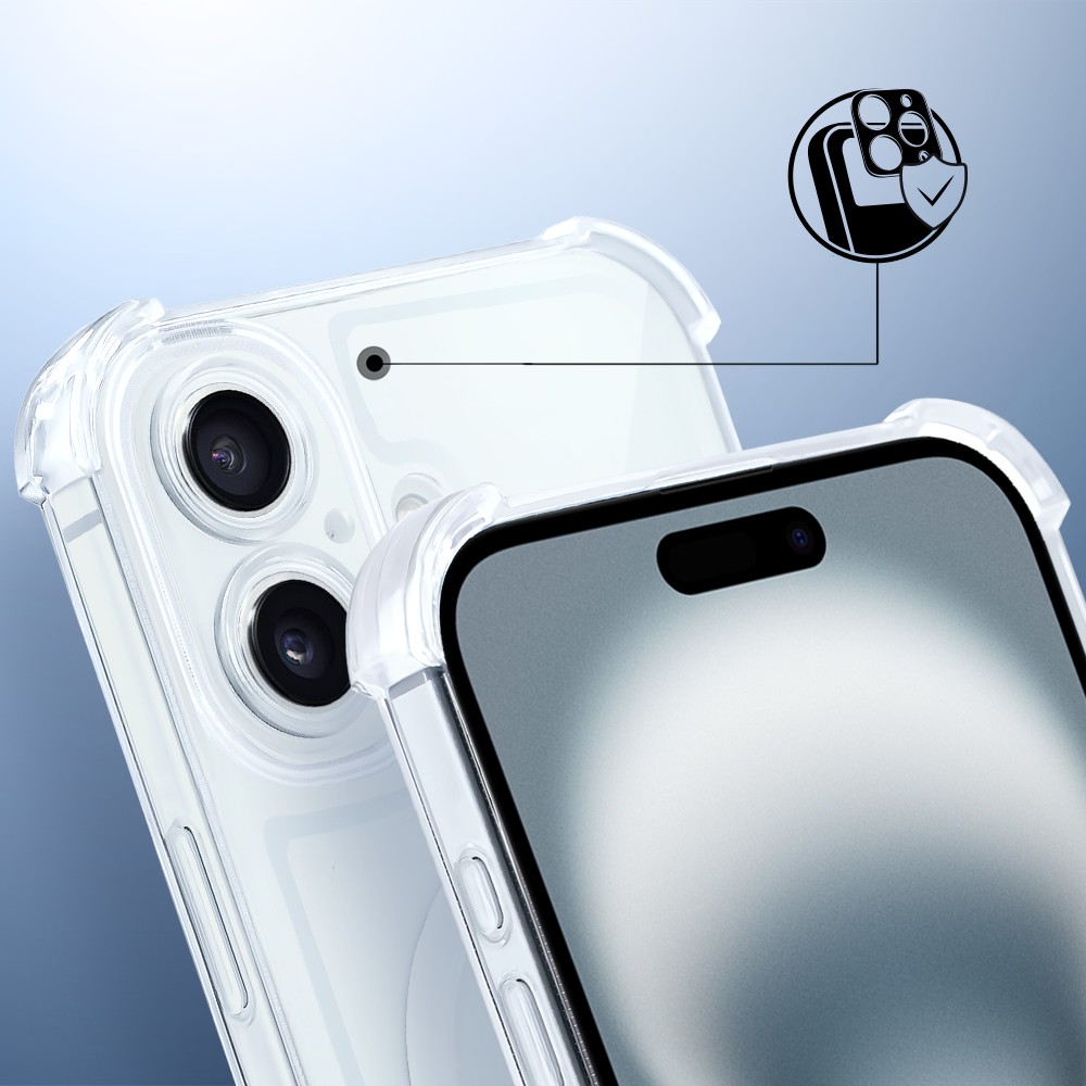 Etui do iPhone 16 Magsafe Luxury Anti-Shock Lens Protect, przeźroczyste (7)