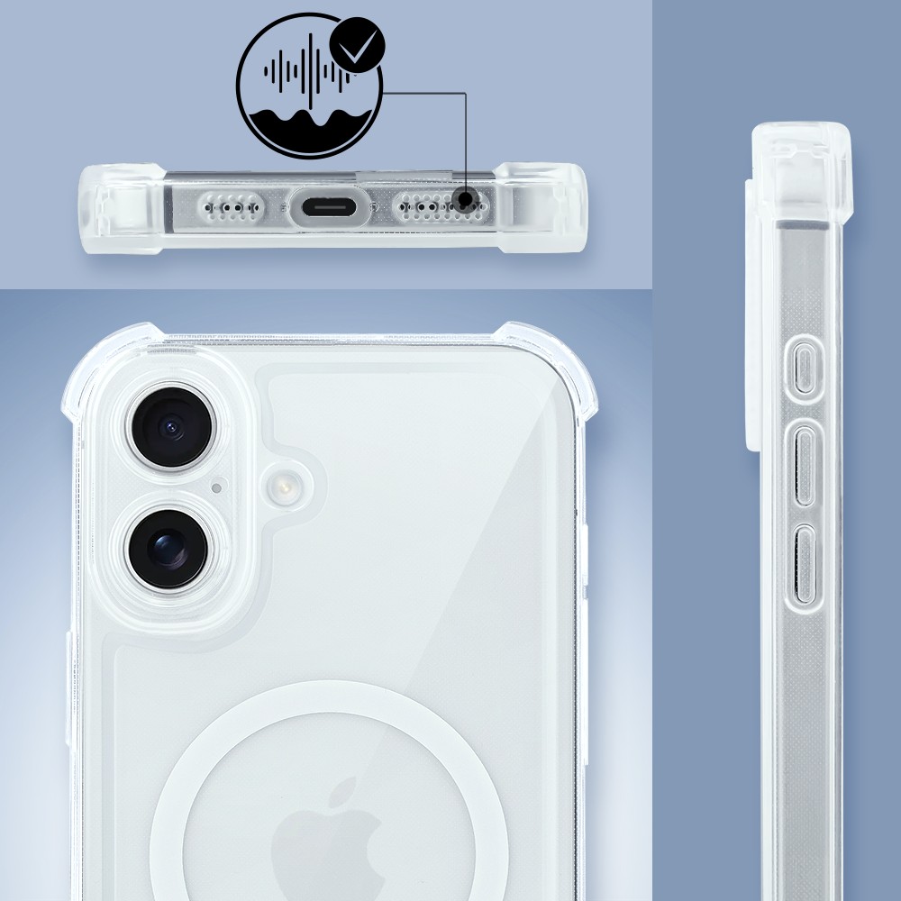 Etui do iPhone 16 Magsafe Luxury Anti-Shock Lens Protect, przeźroczyste (8)