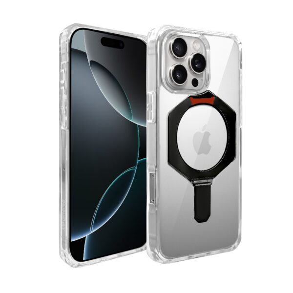 Etui do iPhone 16 Pro HexArmor Skin Stand, twarde z podstawką, czarne