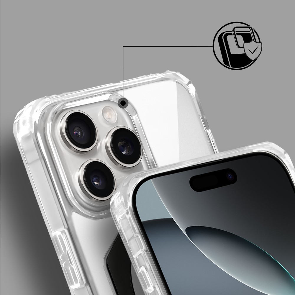 Etui do iPhone 16 Pro HexArmor Skin Stand, twarde z podstawką, czarne (7)
