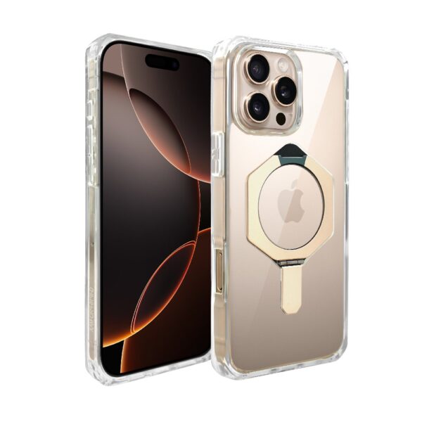 Etui do iPhone 16 Pro Max HexArmor Skin Stand, twarde z podstawką, tytan pustynny