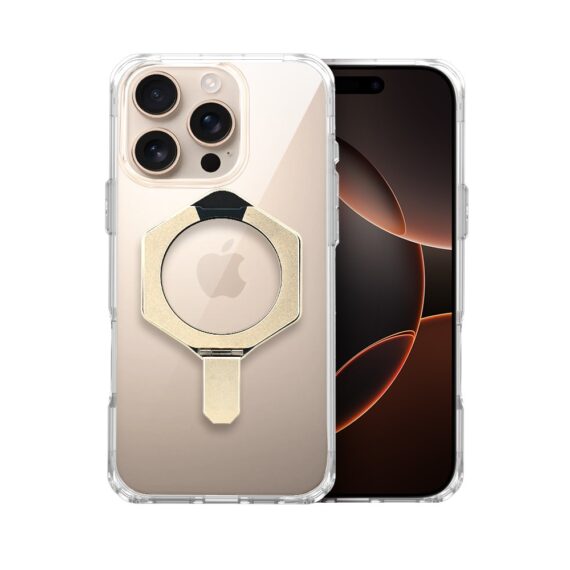 Etui do iPhone 16 Pro Max HexArmor Skin Stand, twarde z podstawką, tytan pustynnyObszar kompozycji 1