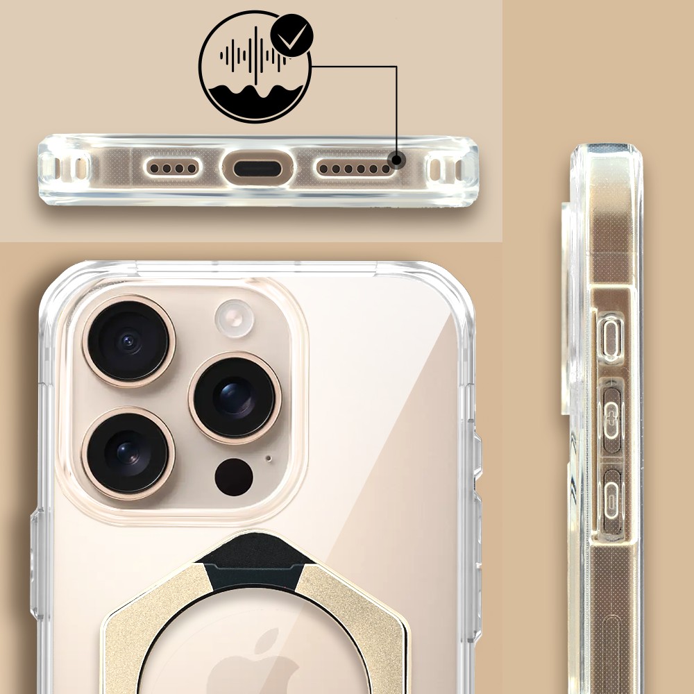 Etui do iPhone 16 Pro Max HexArmor Skin Stand, twarde z podstawką, tytan pustynnyObszar kompozycji 6