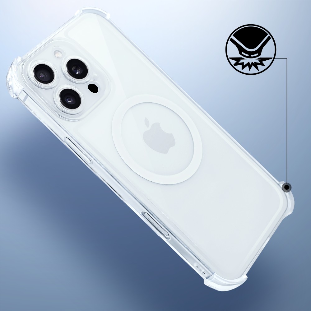 Etui do iPhone 16 Pro Max Magsafe Luxury Anti-Shock Lens Protect, przeźroczyste (6)