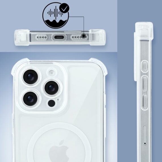 Etui do iPhone 16 Pro Max Magsafe Luxury Anti-Shock Lens Protect, przeźroczyste (8)