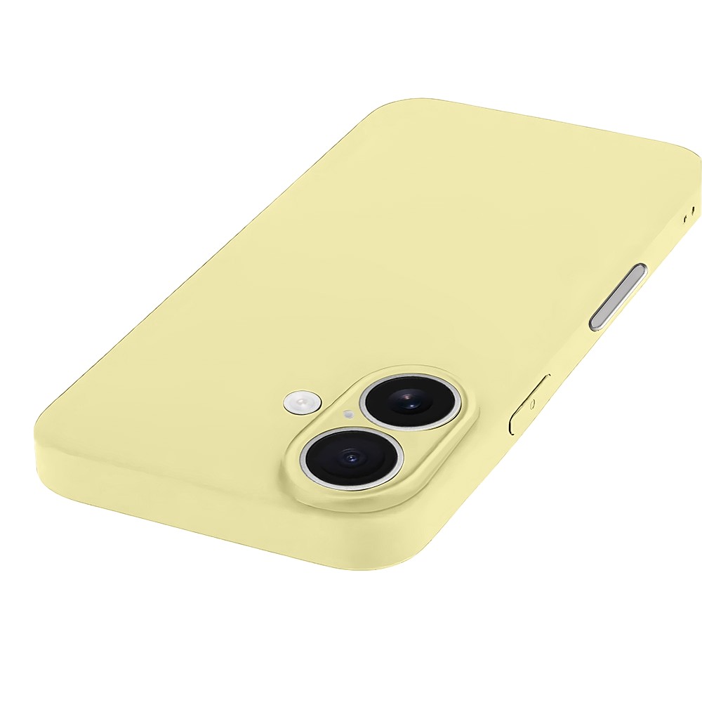Etui do iPhone 16 silikonowe z mikrofibrą soft touch, jasny żółty (2)