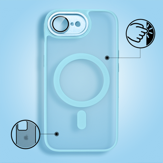 Etui do iPhone 16e Color Flush Frame z MagSafe, błękitne (3)