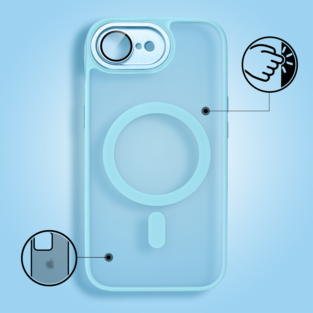 Etui do iPhone 16e Color Flush Frame z MagSafe, błękitne (3)
