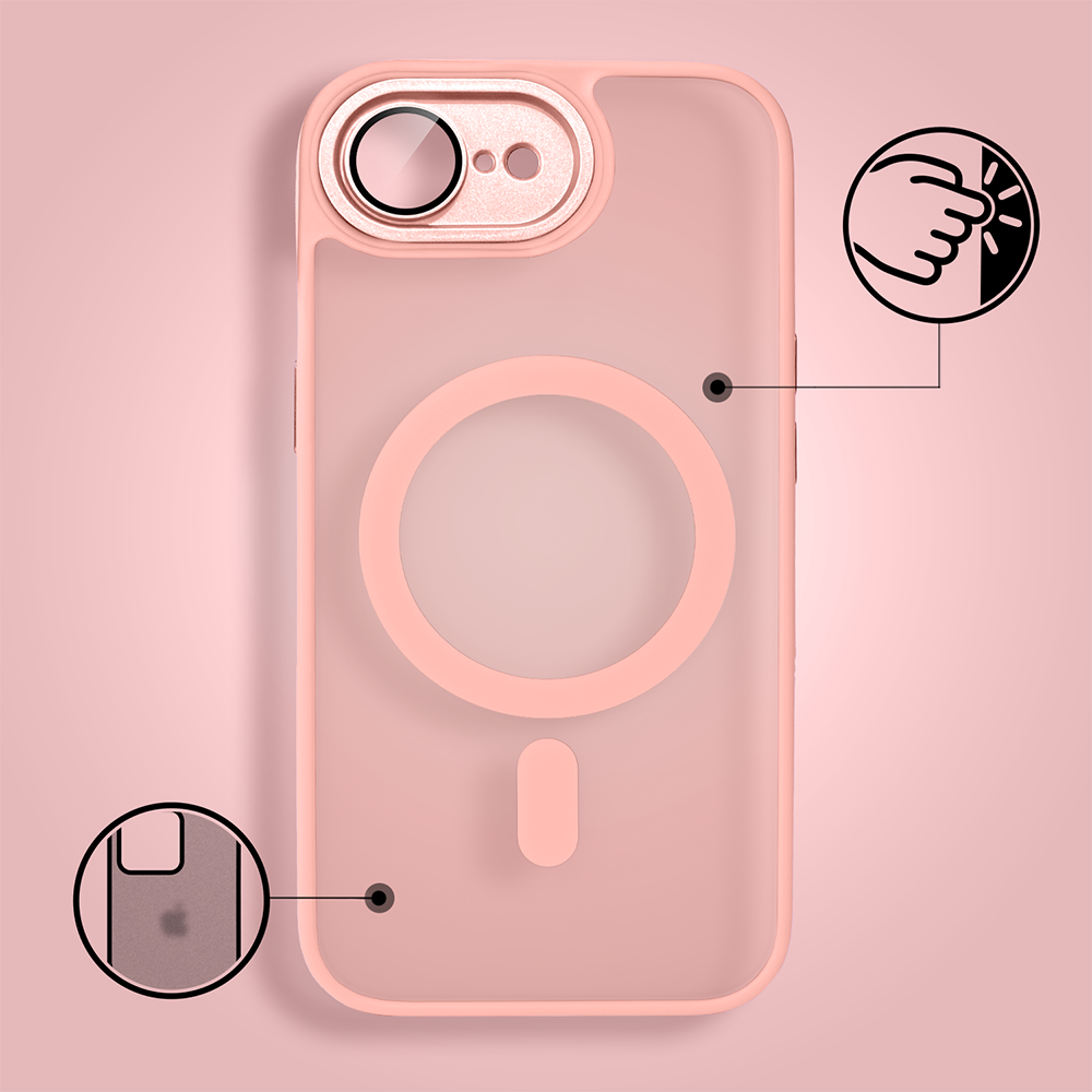 Etui do iPhone 16e Color Flush Frame z MagSafe, różowe (4)