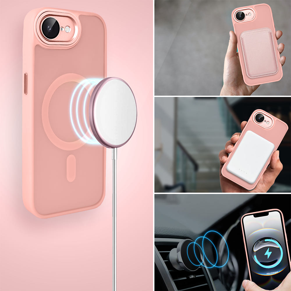 Etui do iPhone 16e Color Flush Frame z MagSafe, różowe (5)