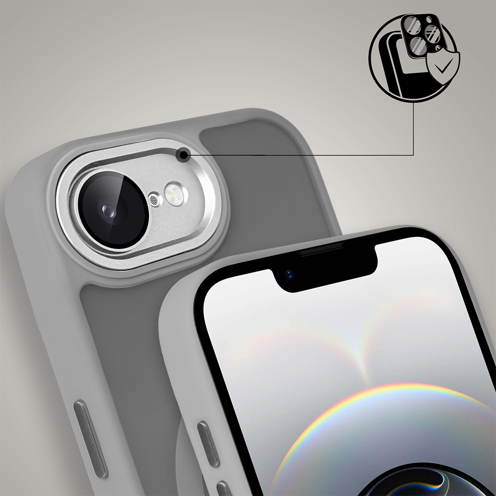 Etui do iPhone 16e Color Flush Frame z MagSafe, tytanowe (3)