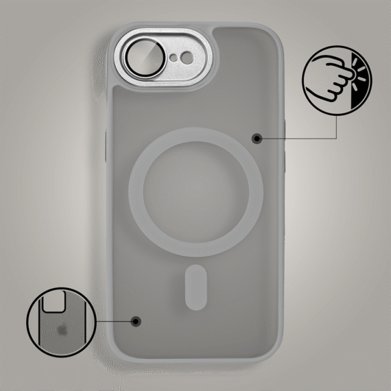 Etui do iPhone 16e Color Flush Frame z MagSafe, tytanowe (8)