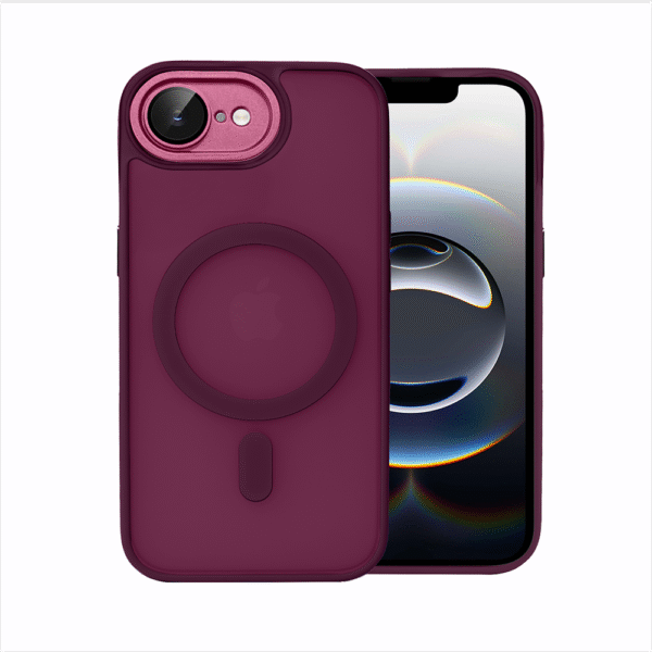 Etui do iPhone 17e Color Flush z MagSafe, z osłoną aparatu, wiśniowe, burgundowe