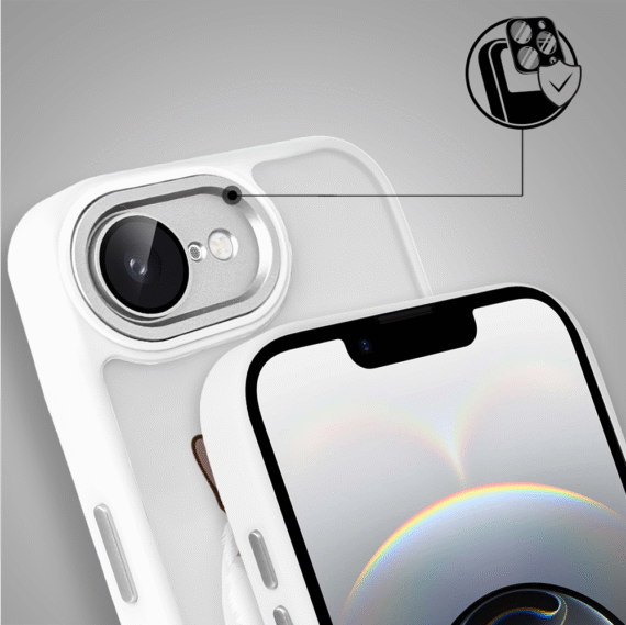 Etui do iPhone 16e Color Flush z Magsafe, z osłoną aparatu, kot birmański, białe (8)