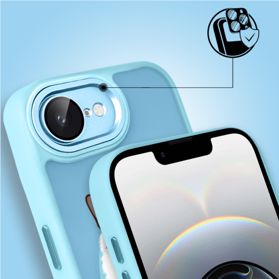 Etui do iPhone 16e Color Flush z Magsafe, z osłoną aparatu, kot birmański, błękitne (7)