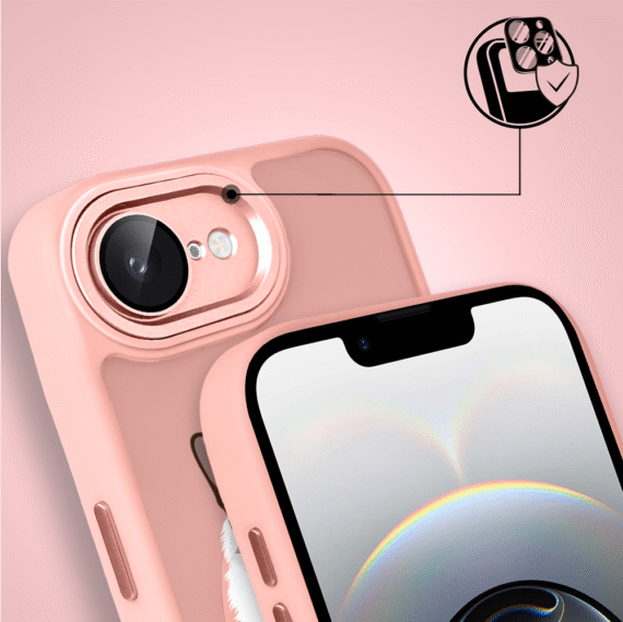 Etui do iPhone 16e Color Flush z Magsafe, z osłoną aparatu, kot birmański, różowe (8)