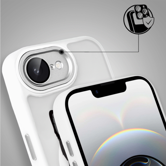 Etui do iPhone 16e Color Flush z Magsafe, z osłoną aparatu, kot bombajski, białe (8)