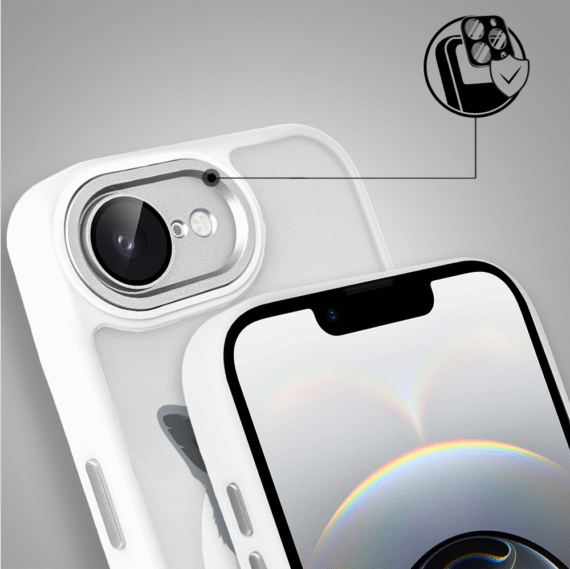 Etui do iPhone 16e Color Flush z Magsafe, z osłoną aparatu, kot brytyjski, białe (1)