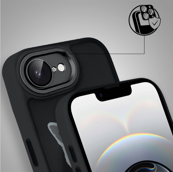 Etui do iPhone 16e Color Flush z Magsafe, z osłoną aparatu, kot brytyjski, czarne (8)
