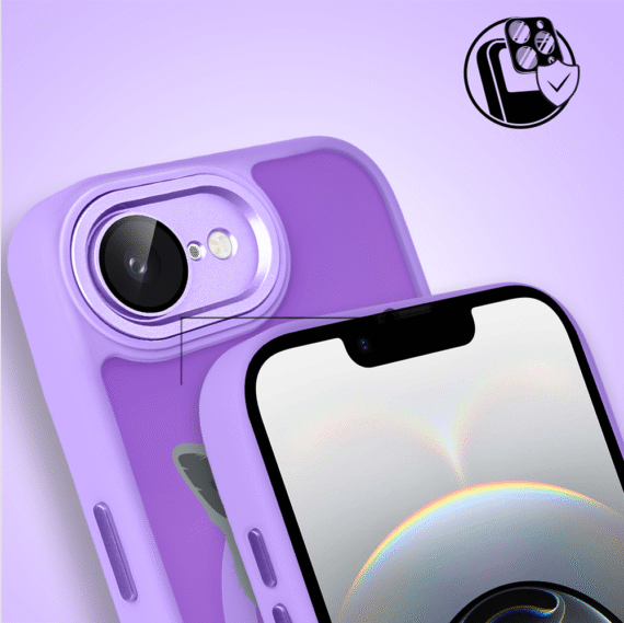 Etui do iPhone 16e Color Flush z Magsafe, z osłoną aparatu, kot brytyjski, fioletowe (8)