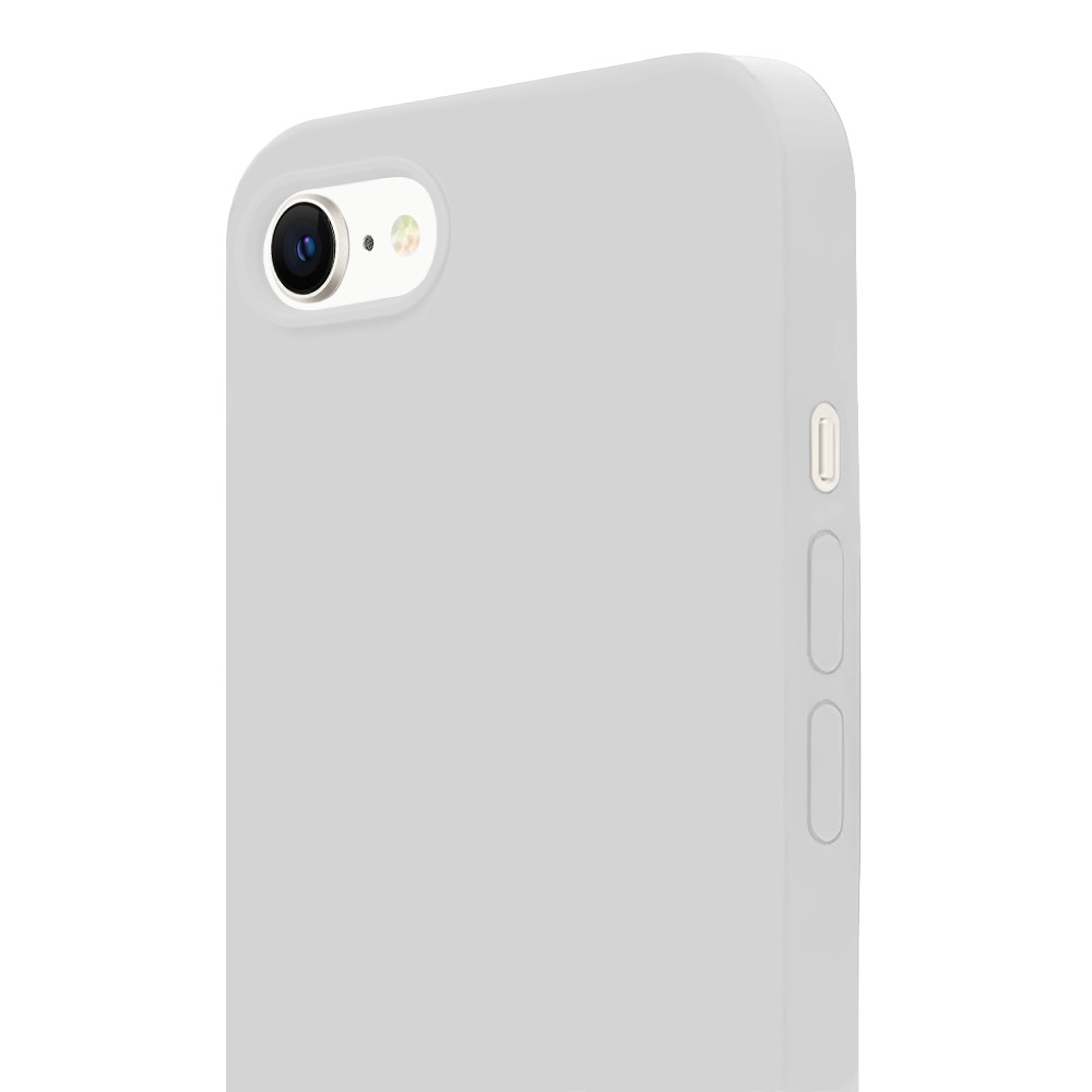 Etui do iPhone 16e silikonowe z mikrofibrą soft touch, białe alabastrowe (6)
