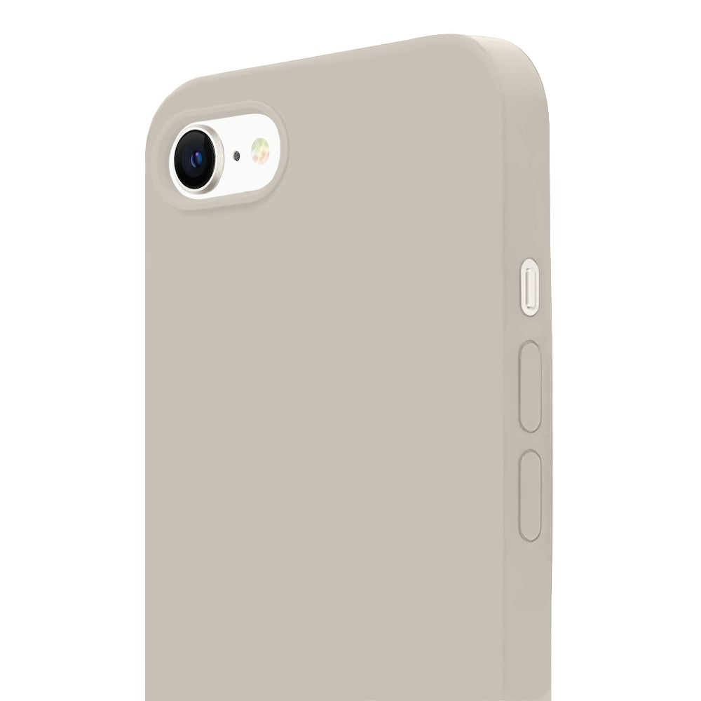 Etui do iPhone 16e silikonowe z mikrofibrą soft touch, cieliste (6)
