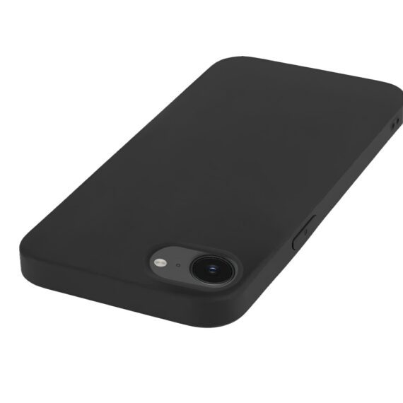 Etui do iPhone 16e silikonowe z mikrofibrą soft touch, czarne (4)